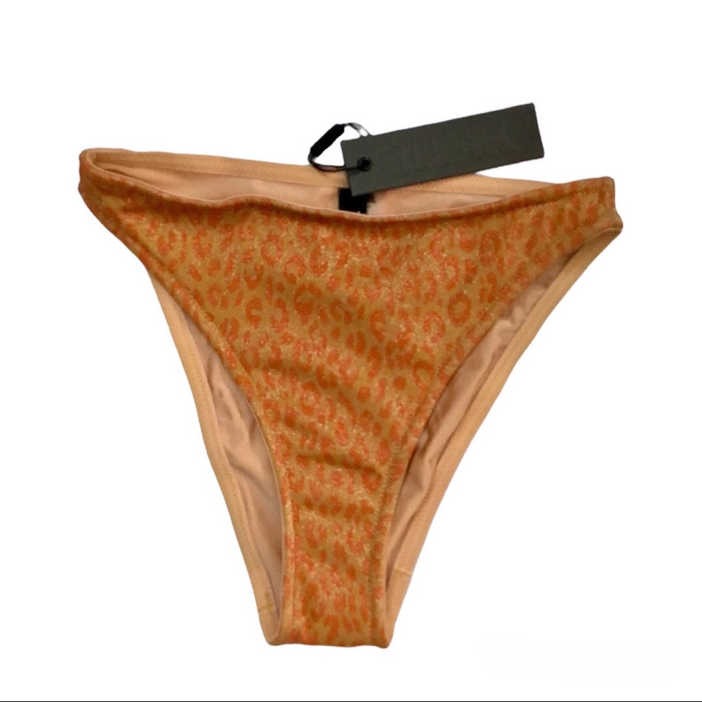 Triangl Leopard Sparkle Swimwear Bottom NWT Size XS..